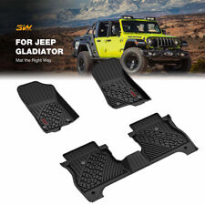 3w Premium Floor Mats For Jeep Gladiator 2020-2024 Heavy Duty All-weather Liner