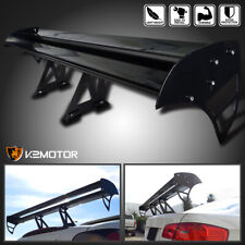 Black Aluminum Adjustable Gt Double Deck F1 Style Trunk Spoiler Wing