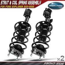 2x Front Lh Rh Complete Strut Coil Assembly For Ford Explorer 2011-2013 Fwd
