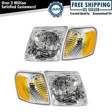 Headlight Headlamp Park Light Lamp Kit Set Of 4 For Ford Explorer Sport Trac New