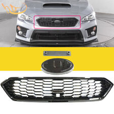 For 2018-2020 Subaru Wrx Sti Jdm-style Front Black Upper Grille Grill Badgeless