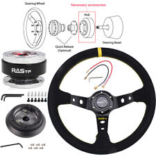 For 96-00 Honda Civic Ek Suede Steering Wheelshort Hub Adapterquick Release