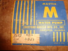 Nos Master Lh Water Pump 8ba-8504d Ford Flat Head V8 1949-1953 Wgasket