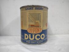 Vintage Dupont Duco Pint Paint Can Light Ivory