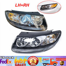 Pair For 2007-2012 Hyundai Santa Fe Left Right Headlights Headlamps Assembly