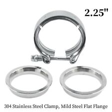 2.25inch V Band Clamp W Flange Male Female T304 Stainless Exhaust Muffler Clamp