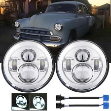 2x 7 Inch Round Led Headlights Hilo Beam For 1949-1952 Chevy Styleline Deluxe