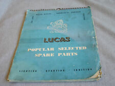 Lucas 1939-58 Popular Parts Catalog Mg Tc Td Austin Healey 100 Jaguar Xk120 Ajs