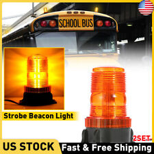 2x Rooftop Led Strobe Lights Amber Warning Safety Flashing Forklift Tow Tractor