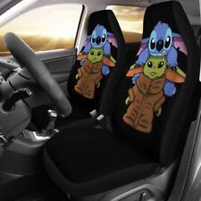 Baby Yoda And Stitch Cute Disney Movies Car Seat Covers