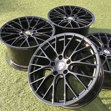 20 Porsche 911 991 C4 Rs Spyder Wheels Rims Oem Genuine Set 4 Black Factory Bbs