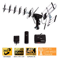 Hdtv Outdoor Antenna 200 Mile 360 Rotation Uhfvhffm Radio With Remote Control