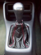 Shift Boot For 1996-2000 Honda Civic Si Ej Ek Em Black Leather Red Stitch