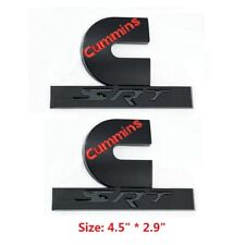 2x Oem Black Red Cummins Srt Emblem 3d Logo Badge Fit High Output Ram 2500