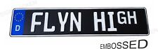 Black Euro  European License Plate Embossed - Authentic German Made Bmw