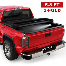 3 Fold 5.8ft Truck Bed Tonneau Cover For 2007-2013 Silverado Sierra 1500 On Top