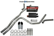 Chevy Avalanche 07-13 2.5 Dual Exhaust Kit C Exit Flowmaster Super 44 Sw Tip