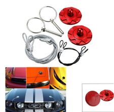 Cnc Universal Car Racing Sport Bonnet Hood Pin Lock Latch Appearance Kit Red