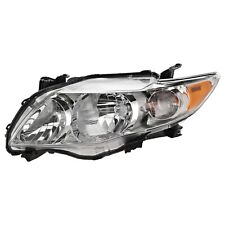 Headlight Left With Chrome Housing For 2009-2010 Toyota Corolla Base Ce Le Xle