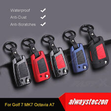 Car Key Fob Case Cover Abs Flip Keychain For Vw Polo Golf 7 Mk7 Octavia A7