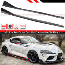 For 20-24 Toyota Supra A90 A91 Mk5 Vrs Style Carbon Fiber Side Skirt Extensions