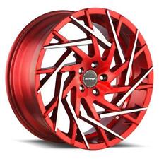 Strada S64 Nido 22x9 5x114.3 35 Candy Red Machine Tips Wheels4 72.6 22 Inch R