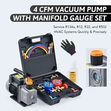 Air Conditioner Vacuum Pump 4cfm Hvac Repair Refrigerant Evacuation Recharging