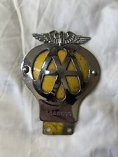 Vintage Aaa Metal Car License Plate Topper Plaque - Pre-owned