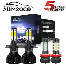 For Kia Sportage 2005-2008 6k Led Headlight Hilo Fog Lights Combo 4x Bulbs Kit