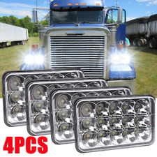 4pcs 4x6 Led Headlights Hilow For Freightliner Fld120 1988-2010 Fld112 Classic