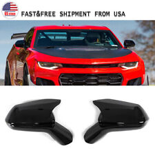 Gloss Black Painted For Chevy Camaro Ss Rs Zl1 Lt 16-22 Side Mirror Cover Caps