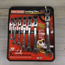 Vintage Craftsman 7pc Sae Locking Flex Ratcheting Combination Wrench Set Usa