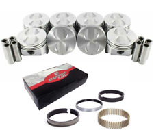 Flat Top Pistons W Moly Rings Set For 1977-1992 Ford Sbf 302 5.0l