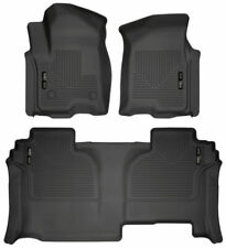 Fits 19-24 Silverado Double Cab Husky Liners Weatherbeater Floor Mats 3pc 94031