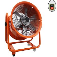 16 Movable Axial Fan Cylinder Pipe Spray Booth Paint Fumes Exhaust Blower 220v