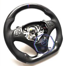 Real Carbon Fiber Steering Wheel For Bmw E90e92e82e87m3 Black Leather