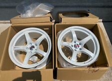Nismo 57cr Clubsport Spec Wheel 18x10.5 12 5x114.3 White Set Of 2 Wheels