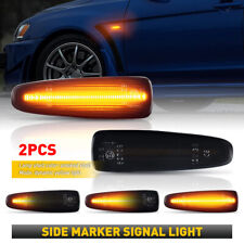 Smoke 18led Side Marker Signal Lights Bbumper Lamp For 2008-17 Mitsubishi Lancer
