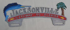 Rare Vintage Jacksonville Gateway To Florida License Plate Topper Aluminum
