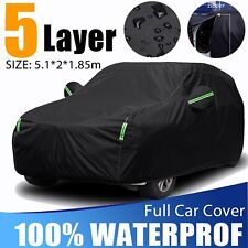 5 Layers Heavy Duty Full Car Cover 100 Waterproof All-weathe Protection For Suv