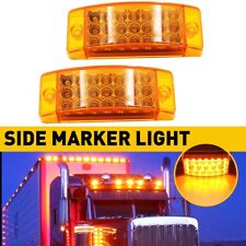 2x 6 Amber 21 Led Clearance Side Marker Truck Lights Trailer Turn Signal Light