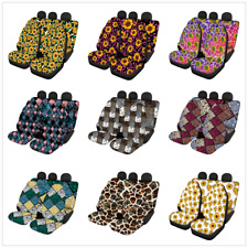 Checkered Pattern Car Seat Covers Full Set Seat Universal Fit For Men Women Pets
