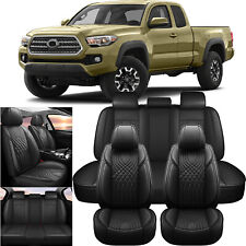 For Toyota Tacoma Crew Cab 2007-2023 Frontrear Leather Car Seat Cover Protector