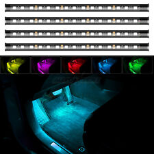 60 Led Interior Lights Strip Multicolor Under Dash Lighting Remote Control 4pcs