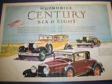 1928 Hupmobile Century Cabriolet Roadster Sedan Mid-size-mag Centerfold Car Ad