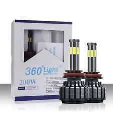 6 Side Lighted Led Headlight Bulbs H7 High Low Beam White Bright 8000k 10000lm