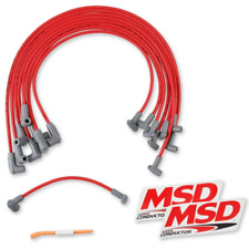 Msd 35599 Red 8.5mm Super Conductor Spark Plug Wire Set Sbc Chevy With Hei Cap