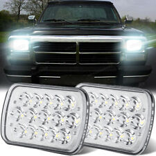 For Dodge W150250350 D100150250350 Ramcharger Pair 5x7 7x6 Led Headlights