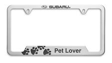 Oem Genuine Subaru Pet Lover License Plate Frame Soa342l166 Stainless Steel