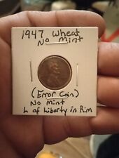 1947 Lincoln Wheat Penny No Mint Mark